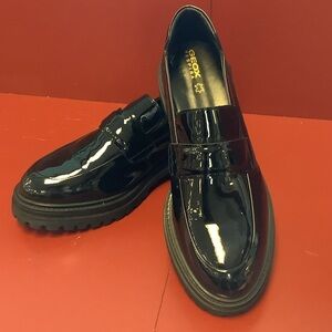 Geox Glossy Black Women's Loafers